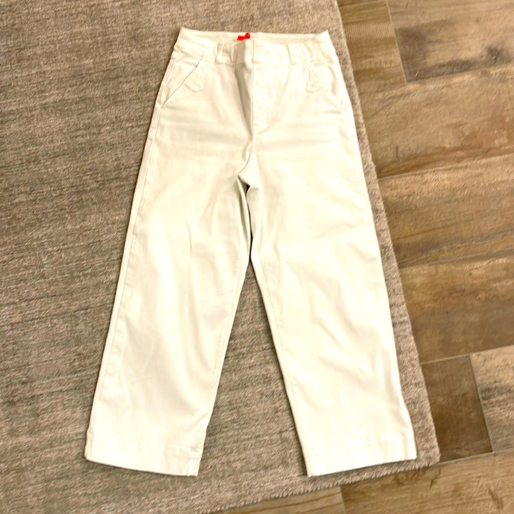 Spanx stretch twill cropped wide leg pant